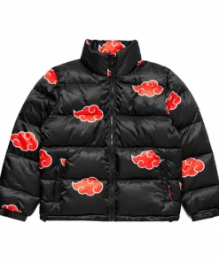 Naruto Akatsuki Black Puffer Jacket