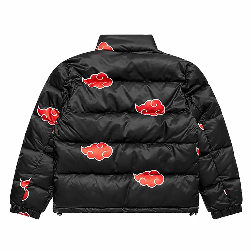 Naruto Akatsuki Black Puffer Jacket - Image 2