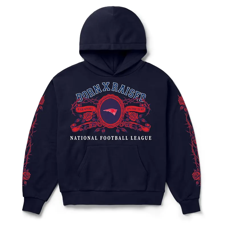New England Patriots Born x Raised Crest Hoodie - Image 2