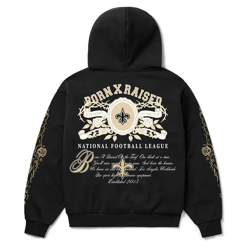 New Orleans Saints Born x Raised Crest Hoodie - Image 3