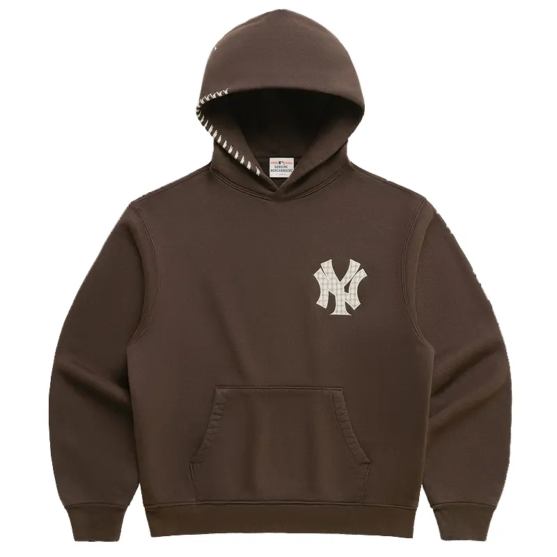 New York Yankees Applique Brown Hoodie
