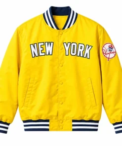 New York Yankees Dugout Yellow Varsity Jacket