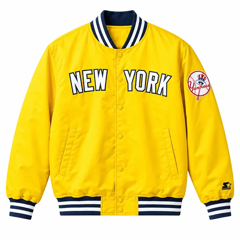 New York Yankees Dugout Yellow Varsity Jacket