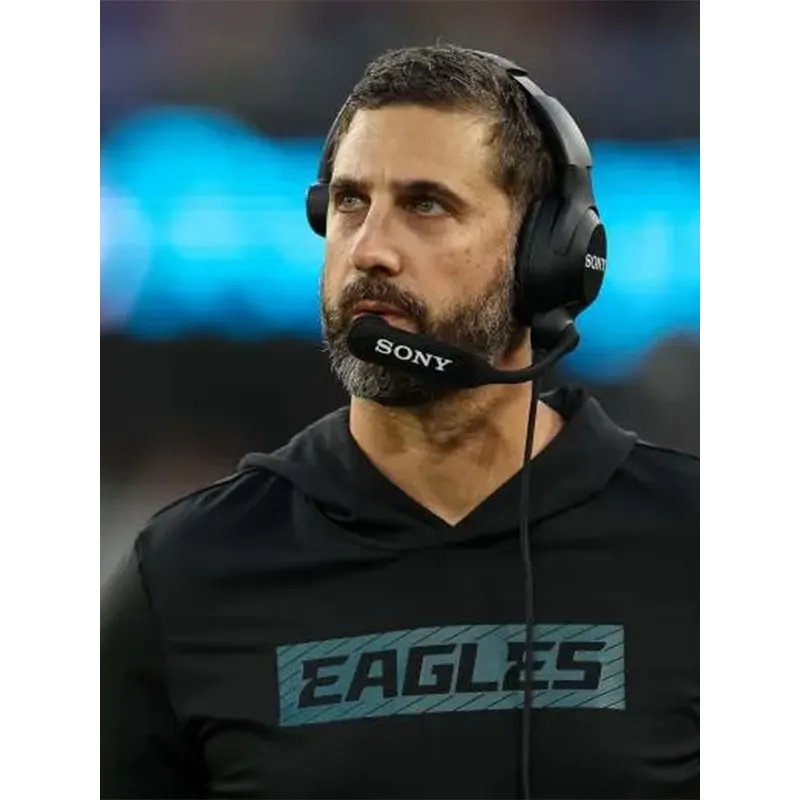 Nick Sirianni 2026 Philadelphia Eagles Short Sleeve Hooded T-Shirt - Image 3