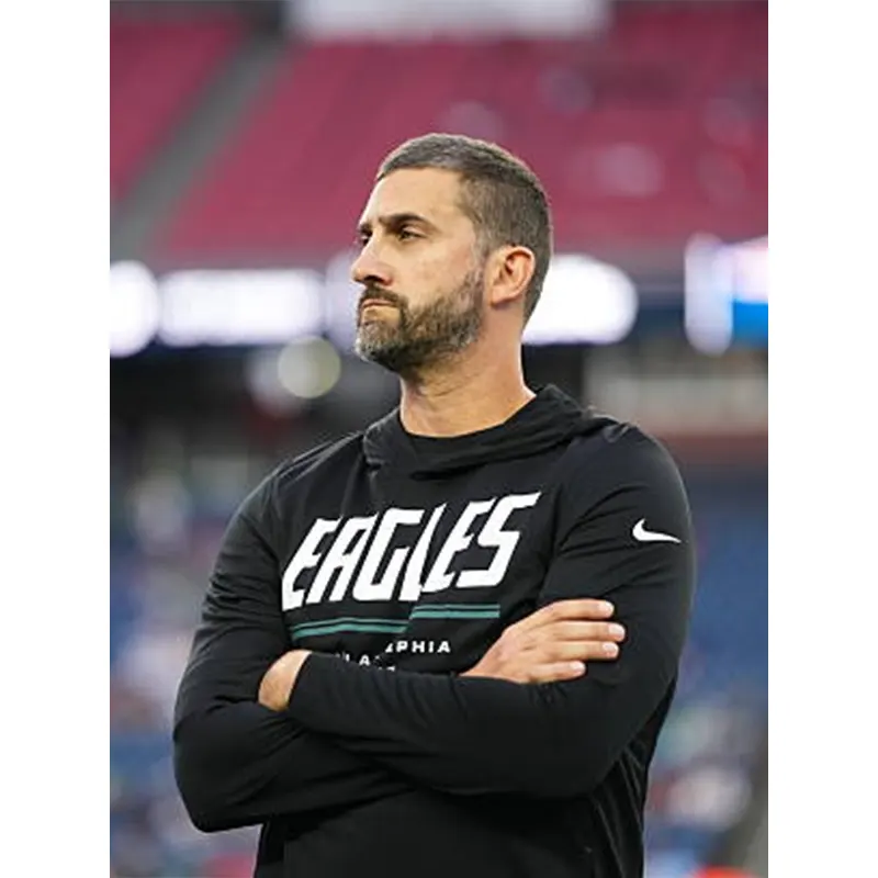 Nick Sirianni Preseason 2026 Eagles Long Sleeve Hooded T-Shirt - Image 4