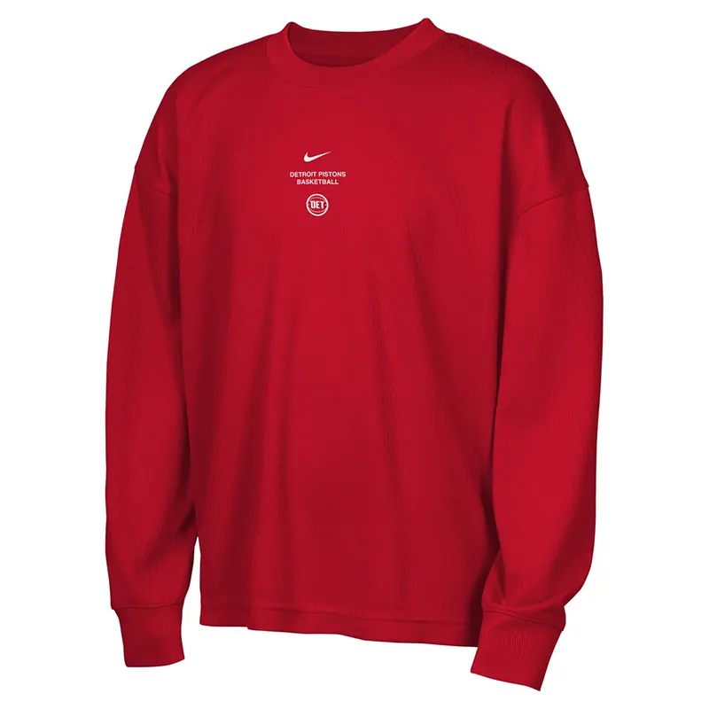 Nike x NBA Detroit Pistons 2026 Standard Issue Long Sleeve T-Shirt - Image 2