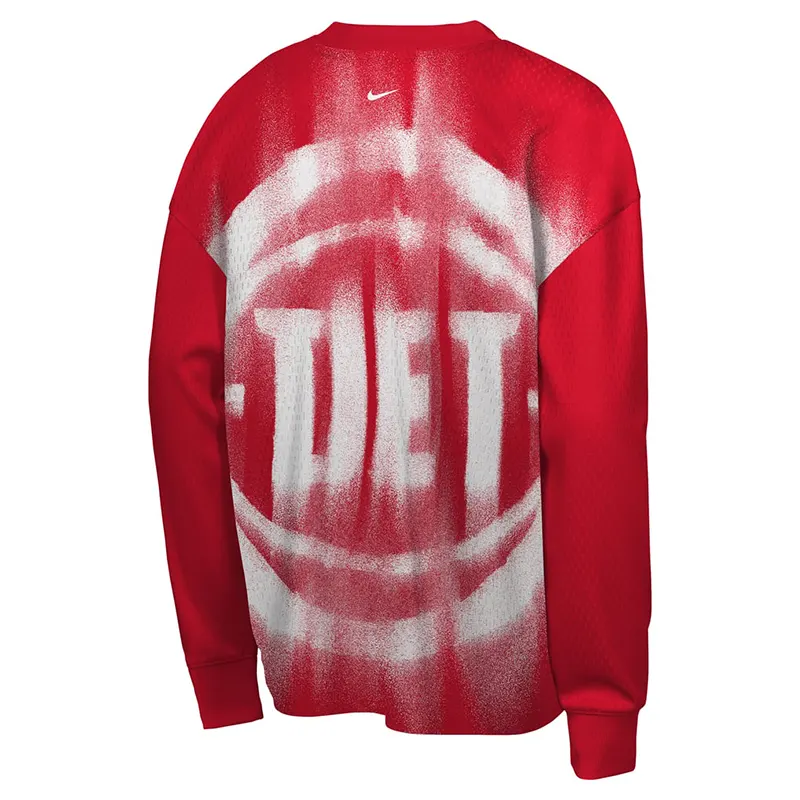 Nike x NBA Detroit Pistons 2026 Standard Issue Long Sleeve T-Shirt - Image 3