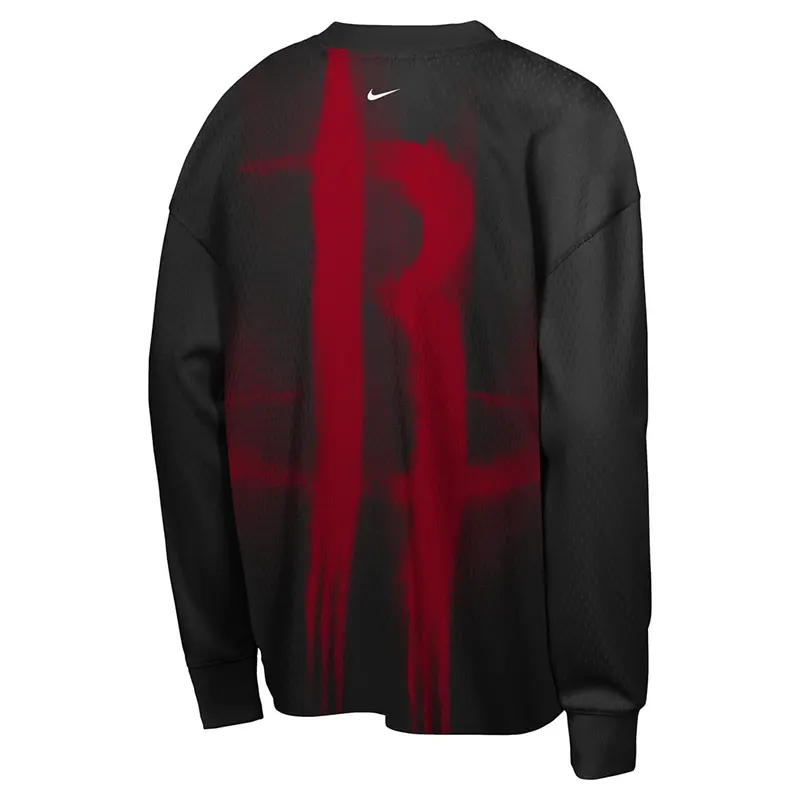 Nike x NBA Houston Rockets 2026 Standard Issue Long Sleeve T-Shirt - Image 3