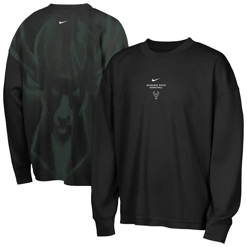 Nike x NBA Milwaukee Bucks 2026 Standard Issue Long Sleeve T-Shirt