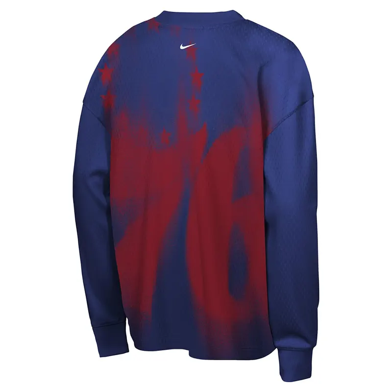 Nike x NBA Philadelphia 76ers 2026 Standard Issue Long Sleeve T-Shirt - Image 3