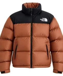Nuptse Packable Brown Puffer Jacket