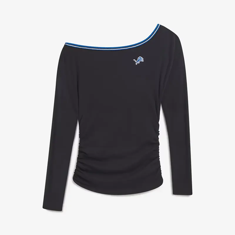 Off Season x NFL Detroit Lions Off The Shoulder Long Sleeve Top