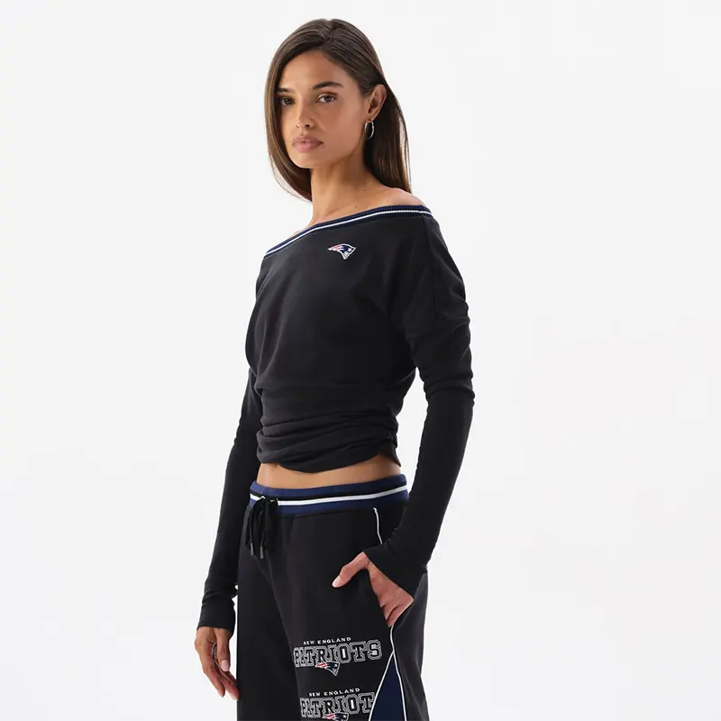 Off Season x NFL New England Patriots Off The Shoulder Long Sleeve Top - Image 7