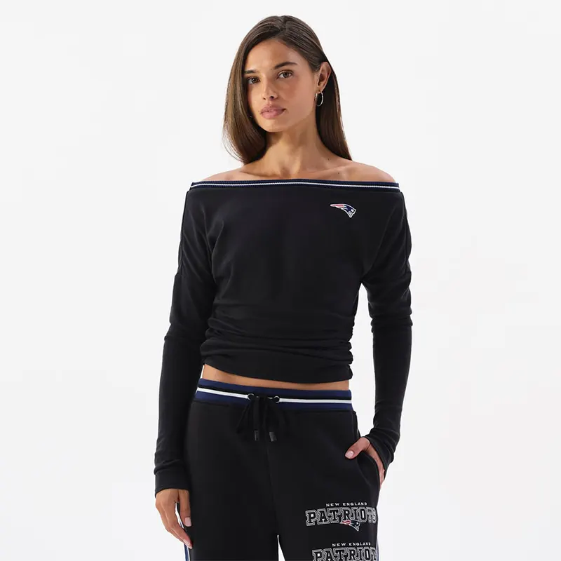 Off Season x NFL New England Patriots Off The Shoulder Long Sleeve Top - Image 4