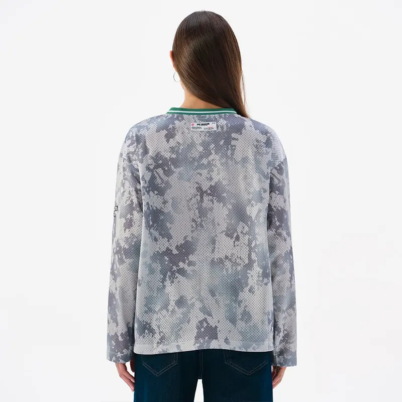 Off Season x NFL Philadelphia Eagles Camo Mesh Long Sleeve V-Neck Top - Image 8