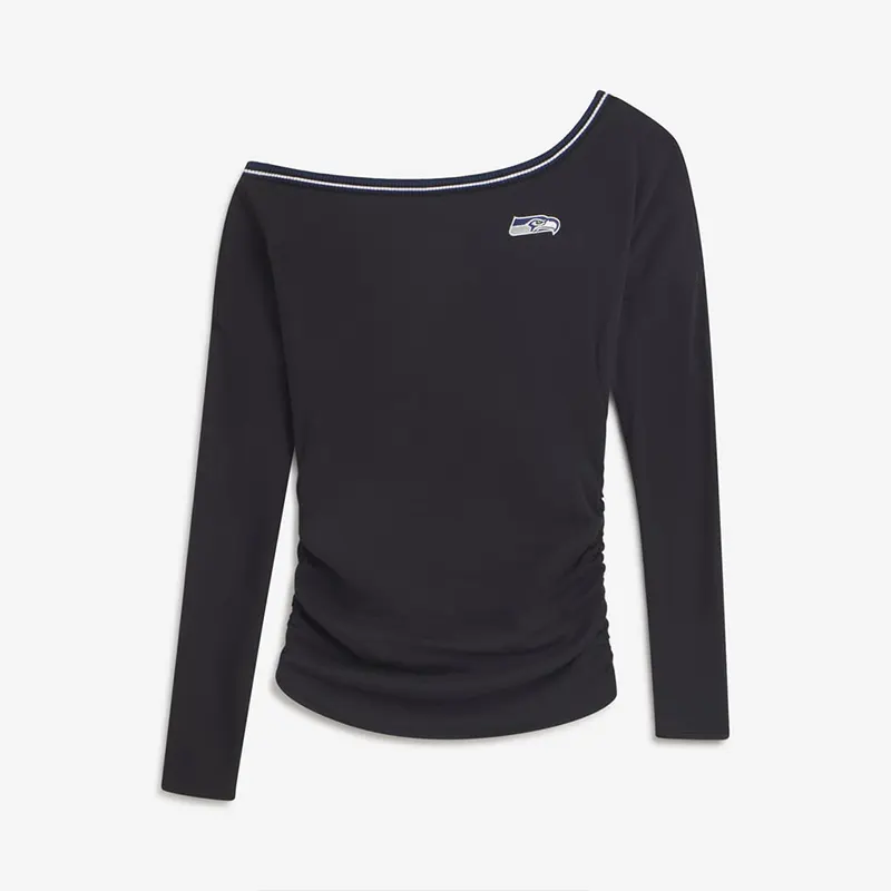 Off Season x NFL Seattle Seahawks Off The Shoulder Long Sleeve Top