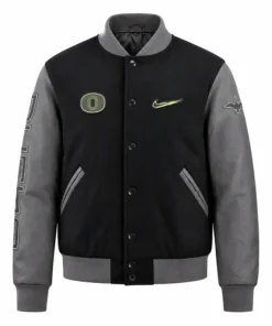 Oregon Ducks Black Varsity Jacket