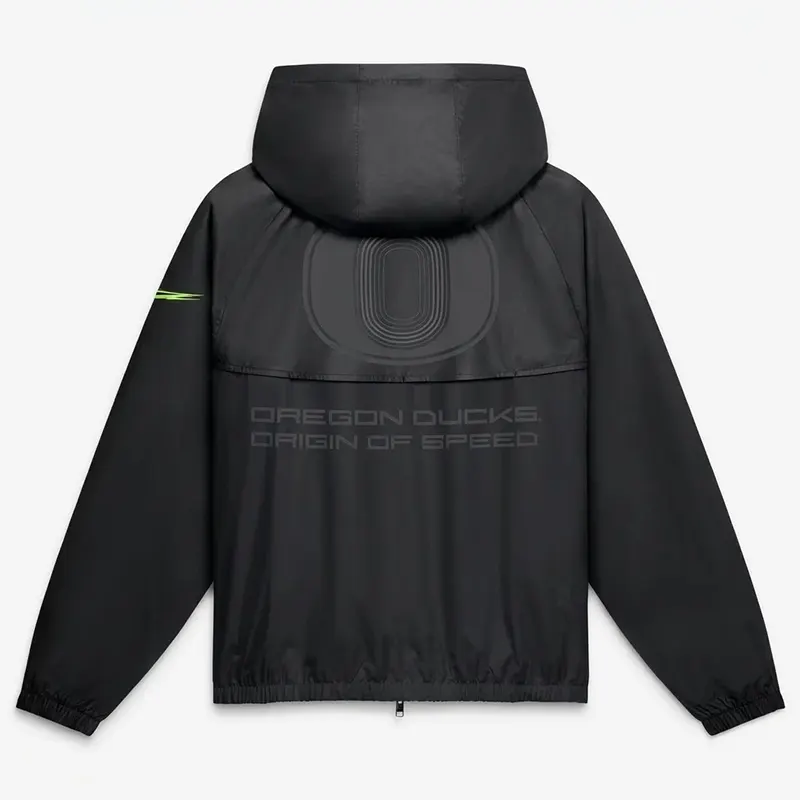 Oregon Ducks Origin of Speed Windrunner Black Jacket - Image 2