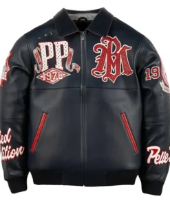 Pelle Pelle 1978 Champion Navy Leather Jacket