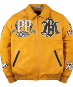 Pelle Pelle 1978 Champion Yellow Leather Jacket