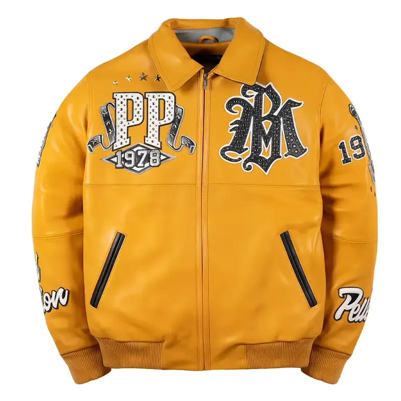 Pelle Pelle 1978 Champion Yellow Leather Jacket
