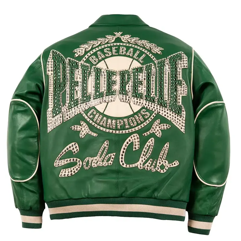 Pelle Pelle Baseball Champion Green Jacket - Image 2