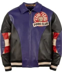 Pelle Pelle Checkered Soda Club Purple Jacket