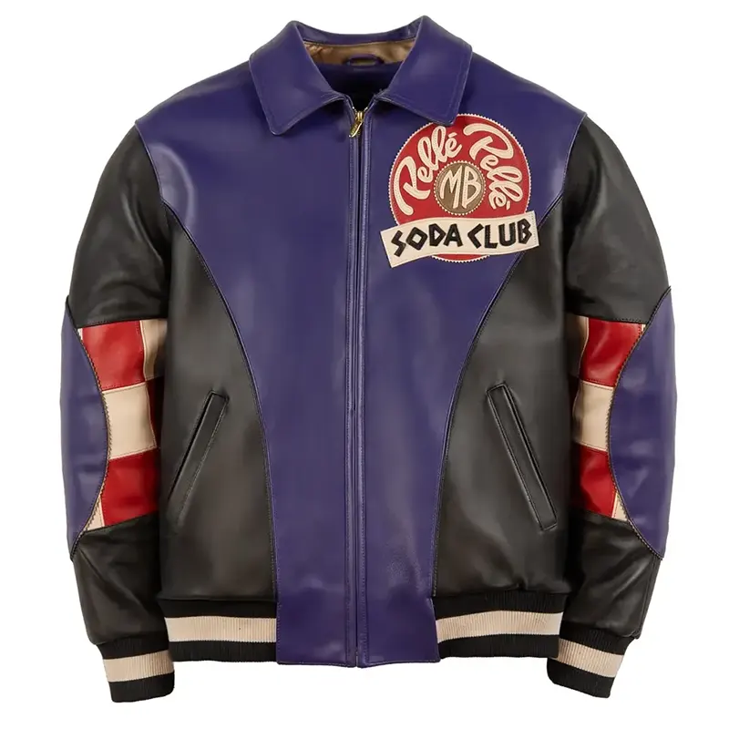 Pelle Pelle Checkered Soda Club Purple Jacket
