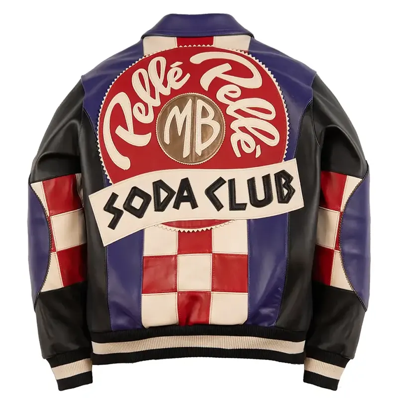 Pelle Pelle Checkered Soda Club Purple Jacket - Image 2