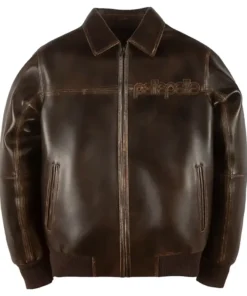 Pelle Pelle Corded Brown Leather Jacket