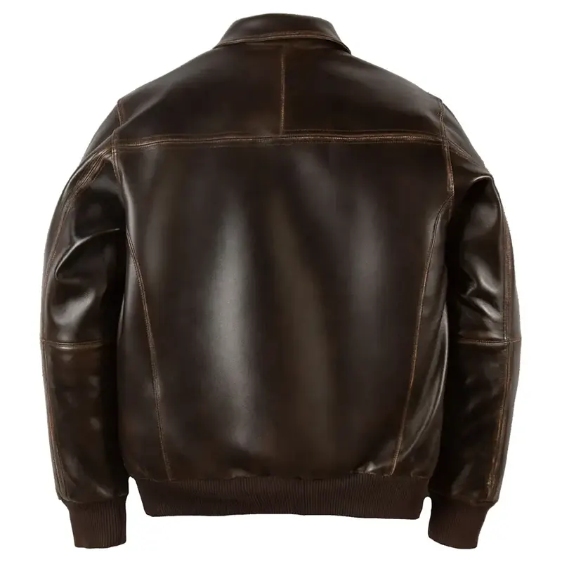 Pelle Pelle Corded Brown Leather Jacket - Image 2