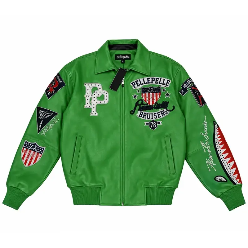 Pelle Pelle Embroidered Green Jacket