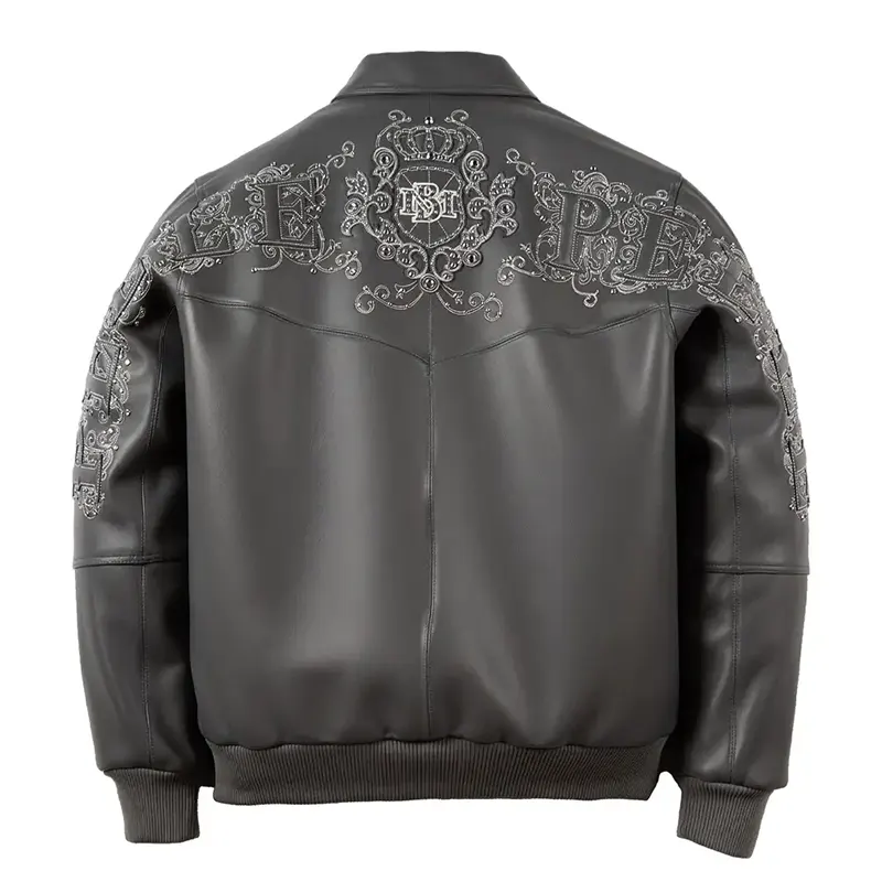 Pelle Pelle Shoulder Crest Grey Jacket - Image 2