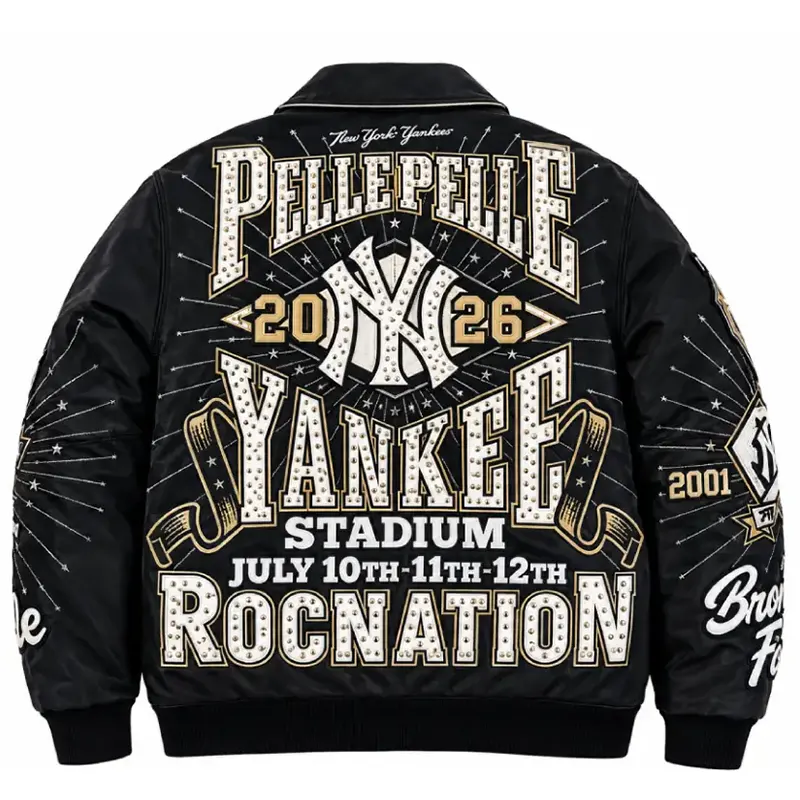 Pelle Pelle Yankees Black Jacket - Image 2