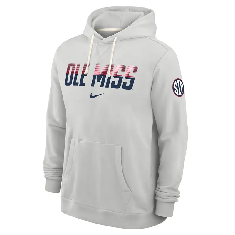 Pete Golding 2026 Ole Miss Rebels Sideline Grey Hoodie - Image 3