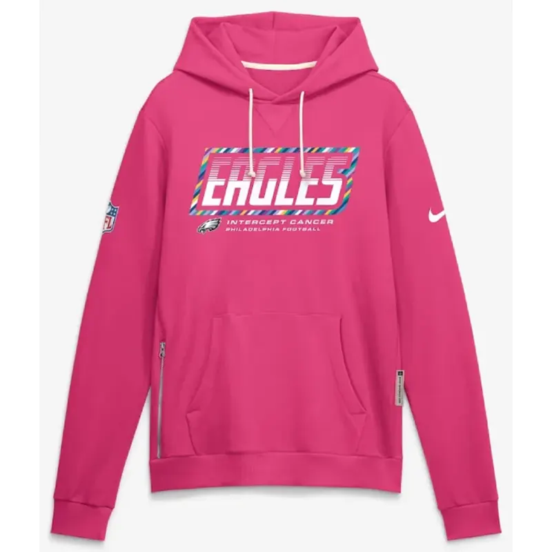 Philadelphia Eagles 2026 Pink Crucial Catch Hoodie