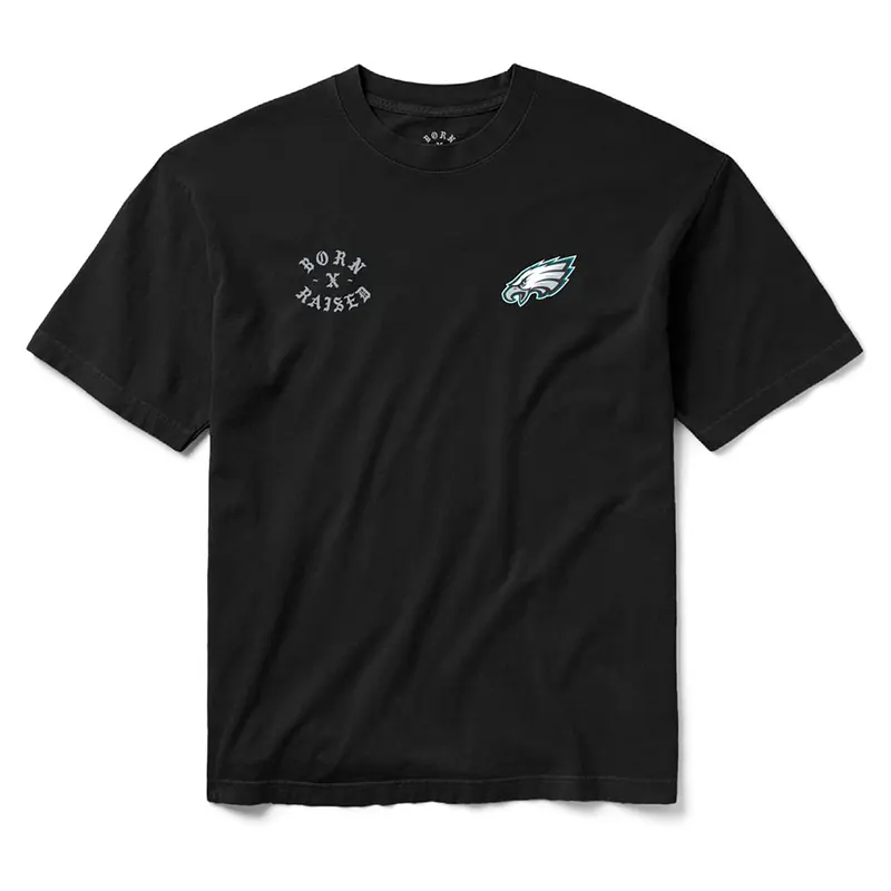 Philadelphia Eagles Born x Raised Unisex On The Turf T-Shirt - Image 2