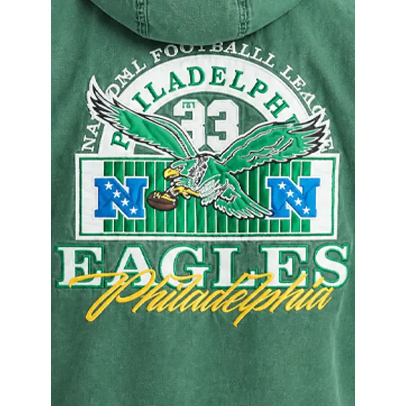 Philadelphia Eagles Hooded Bomber Jacket - Image 5