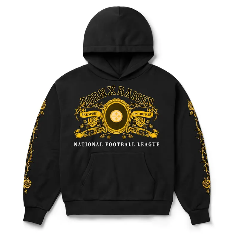 Pittsburgh Steelers Born x Raised Crest Hoodie - Image 2
