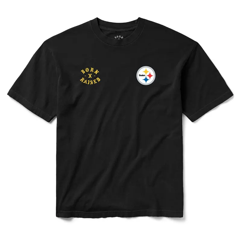 Pittsburgh Steelers Born x Raised Unisex On The Turf T-Shirt - Image 2