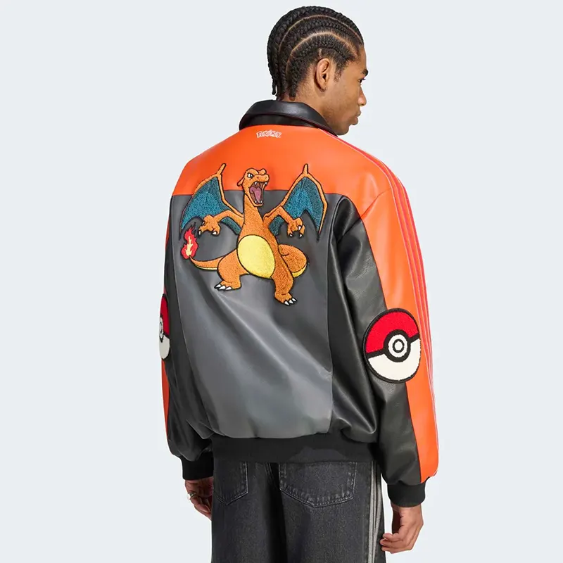 Pokemon x Adidas 30th Anniversary Charizard Leather Jacket - Image 2
