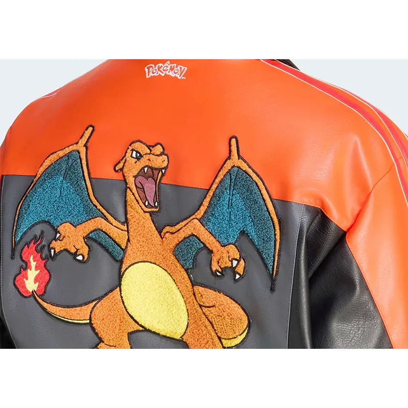 Pokemon x Adidas 30th Anniversary Charizard Leather Jacket - Image 5