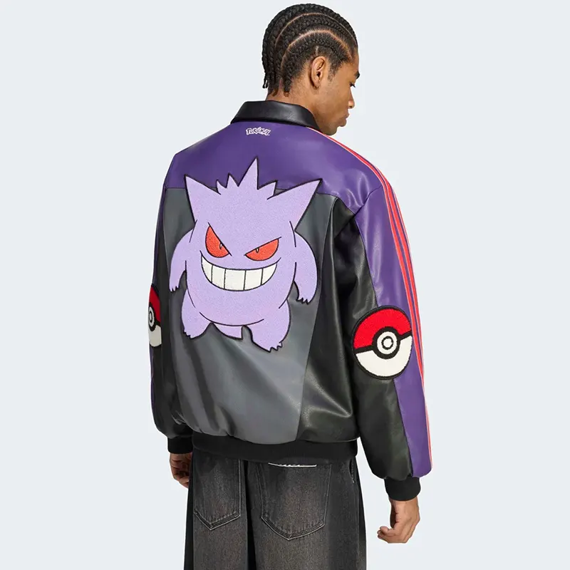 Pokemon x Adidas 30th Anniversary Gengar Leather Jacket - Image 2