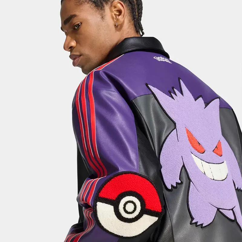 Pokemon x Adidas 30th Anniversary Gengar Leather Jacket - Image 5