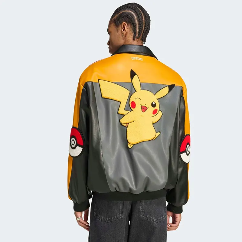 Pokemon x Adidas 30th Anniversary Pikachu Leather Jacket - Image 2