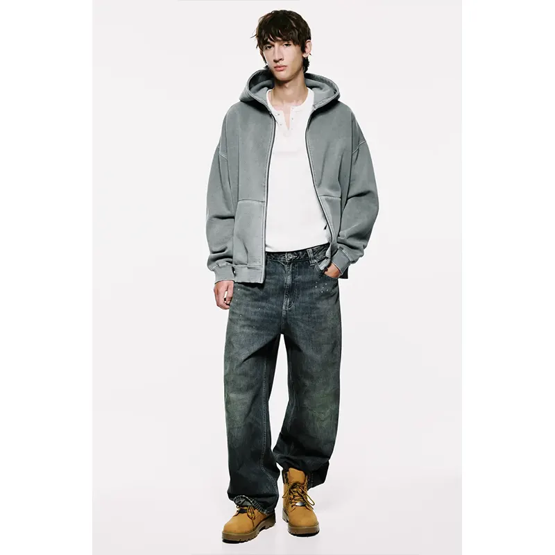 Pull And Bear STWD Hood Zip-up Sweatshirt - Image 7