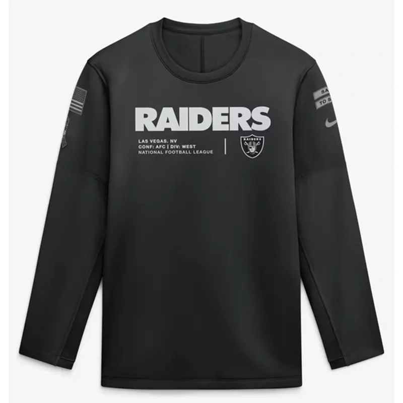 Raiders 2026 Salute to Service Crewneck Sweatshirt