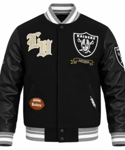 Raiders Prep Black Varsity Jacket