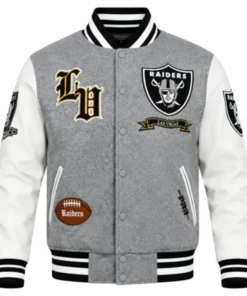 Raiders Prep Grey Varsity Jacket