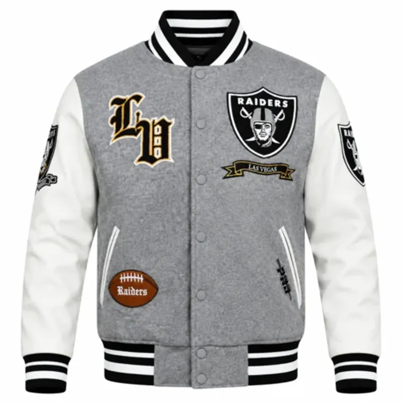 Raiders Prep Grey Varsity Jacket